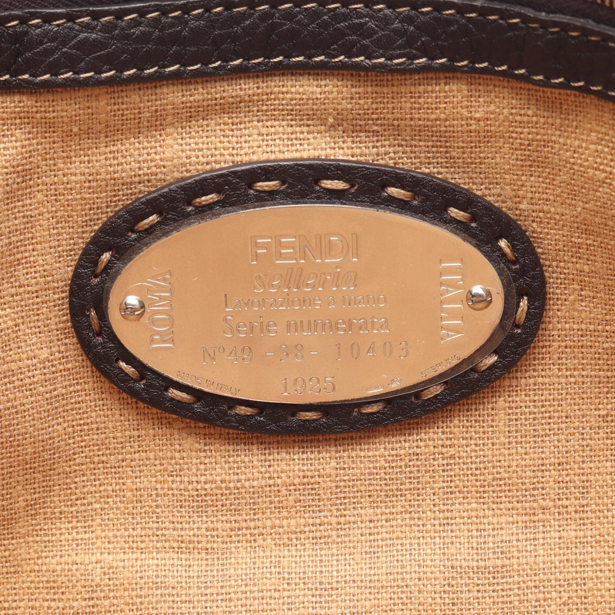 FENDI Selleria Tote Bag Brown leather 2120900090821