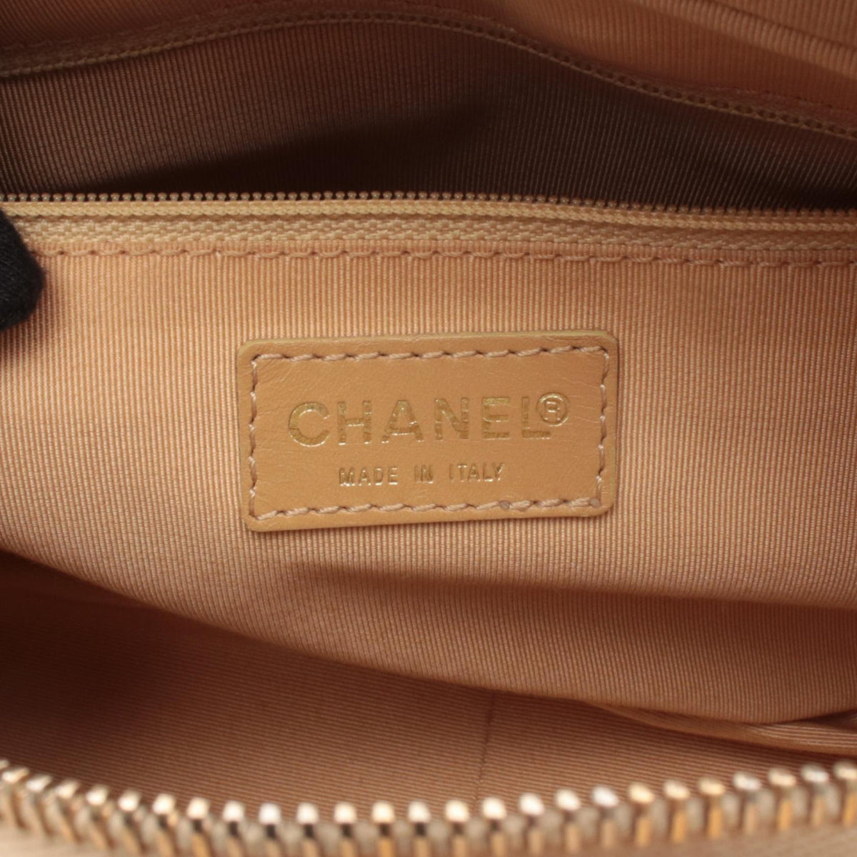 CHANEL Beige Matelasse Lambskin (sheep leather) 2101219594255