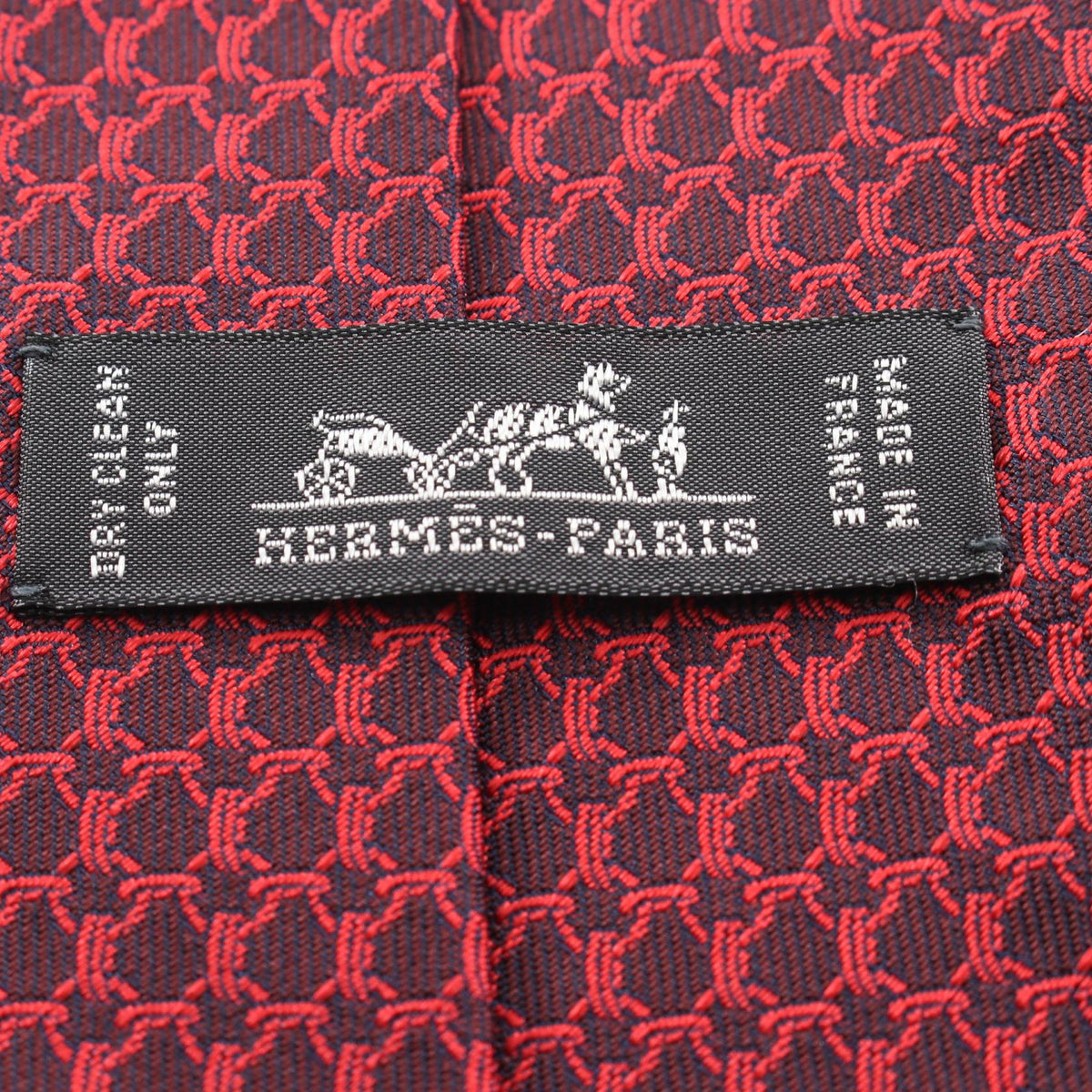 HERMES Silk twill tie tieBordeaux Bordeaux Bordeaux silk silk 2120300053525