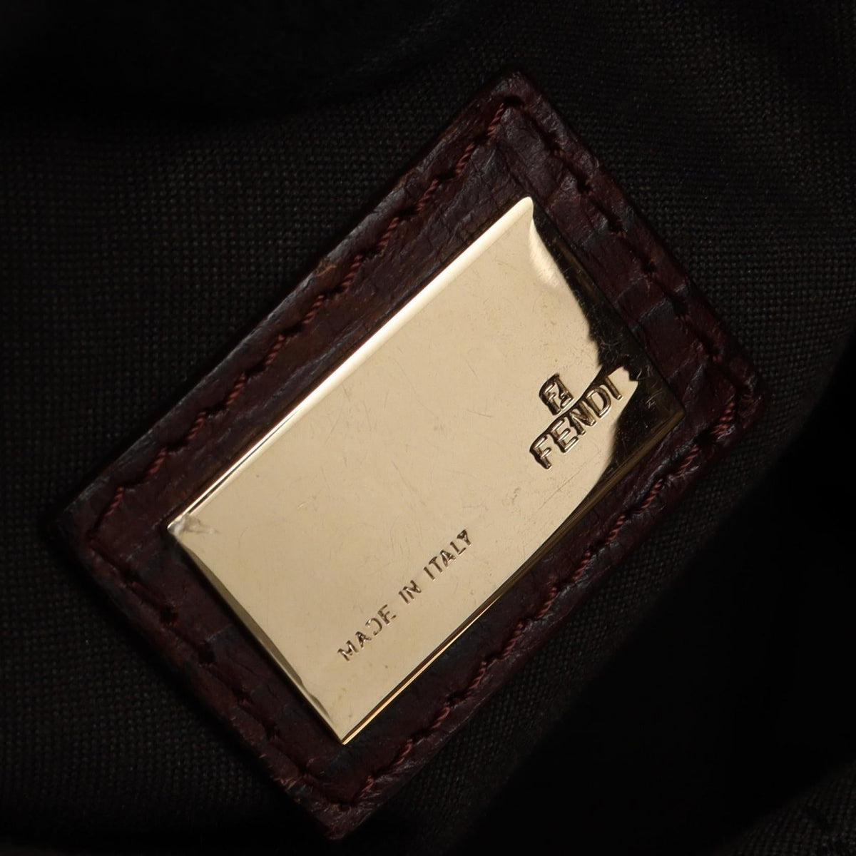 FENDI Zucchino Tote Bag Brown canvas leather 8BH174 2101219805405