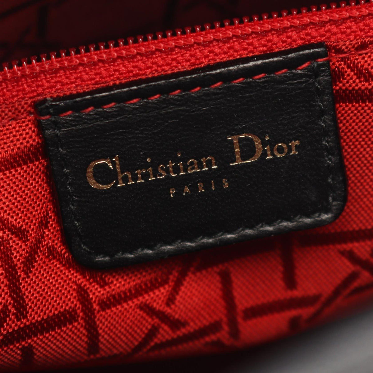 Christian Dior Lady Christian Dior Large Cannage 2WAY Handbag Black leather 2101220110260