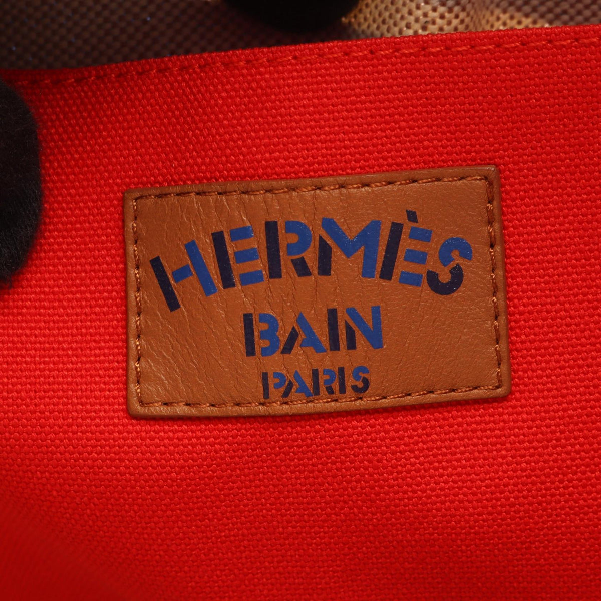 HERMES Farniente Beach Bag Ecru Rouge Jaune Tote Bag Beige/Multicolor canvas 2101219983516