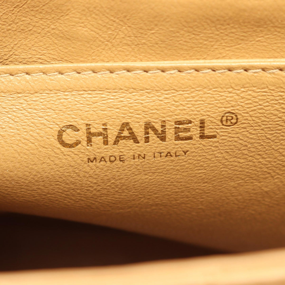 CHANEL Beige Matelasse Grained Calfskin leather A12397 2101220098933