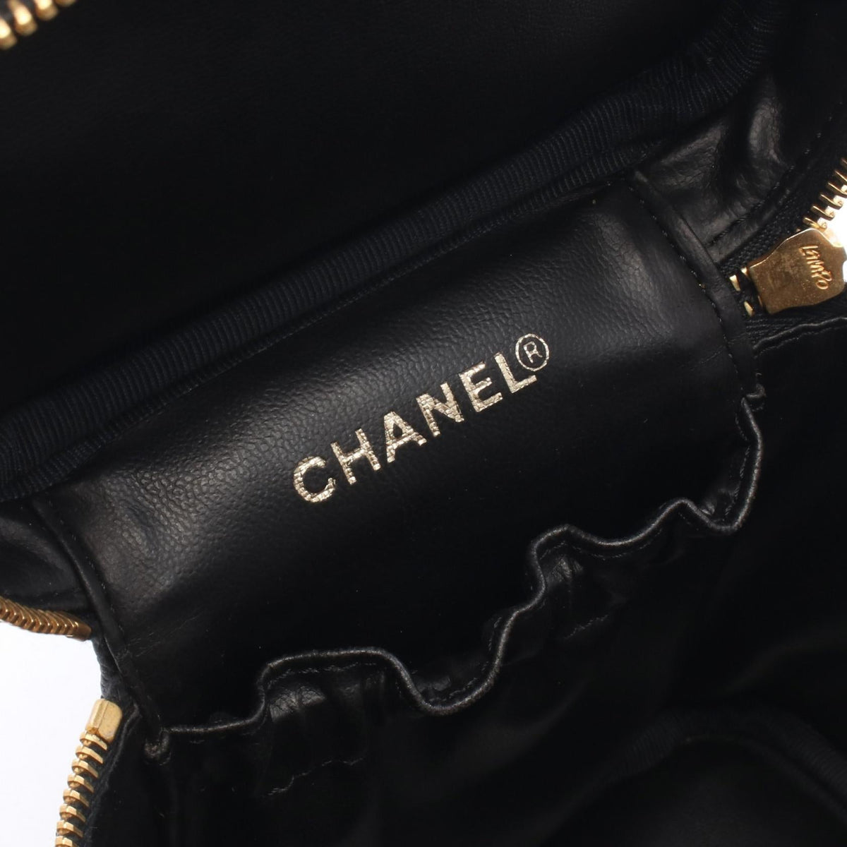 CHANEL Black COCO Mark Grained Calfskin leather A01998 2101220099244