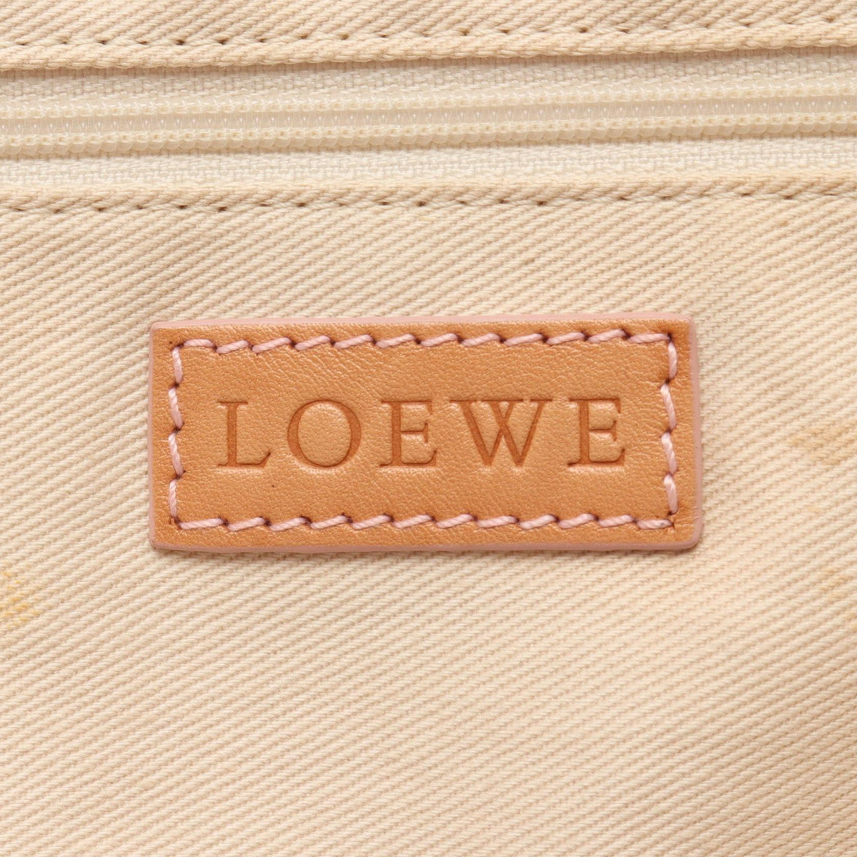 LOEWE Repeat anagram Tote Bag Beige/Brown canvas leather 2118300094266