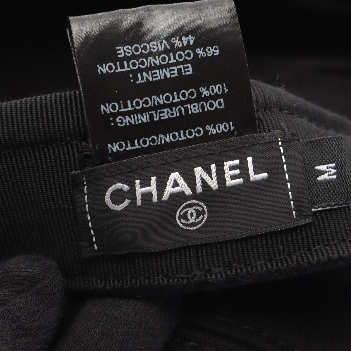 CHANEL Black Coco Beach Newsboy Cap Other�cotton 2101220024222