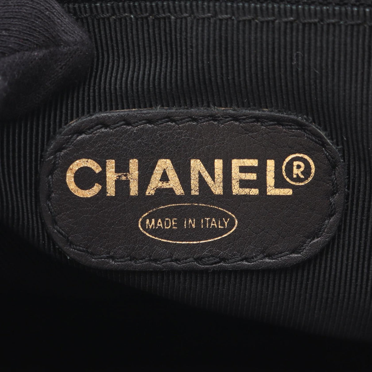 CHANEL Black Triple COCO Mark Grained Calfskin leather 2101219348506