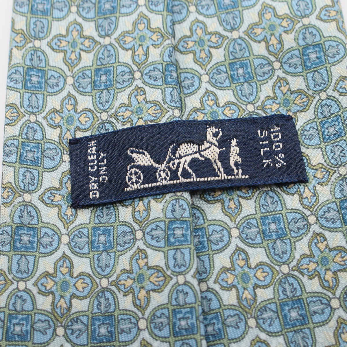 HERMES Overall handle tie Blue/Multicolor silk silk 2120800029822