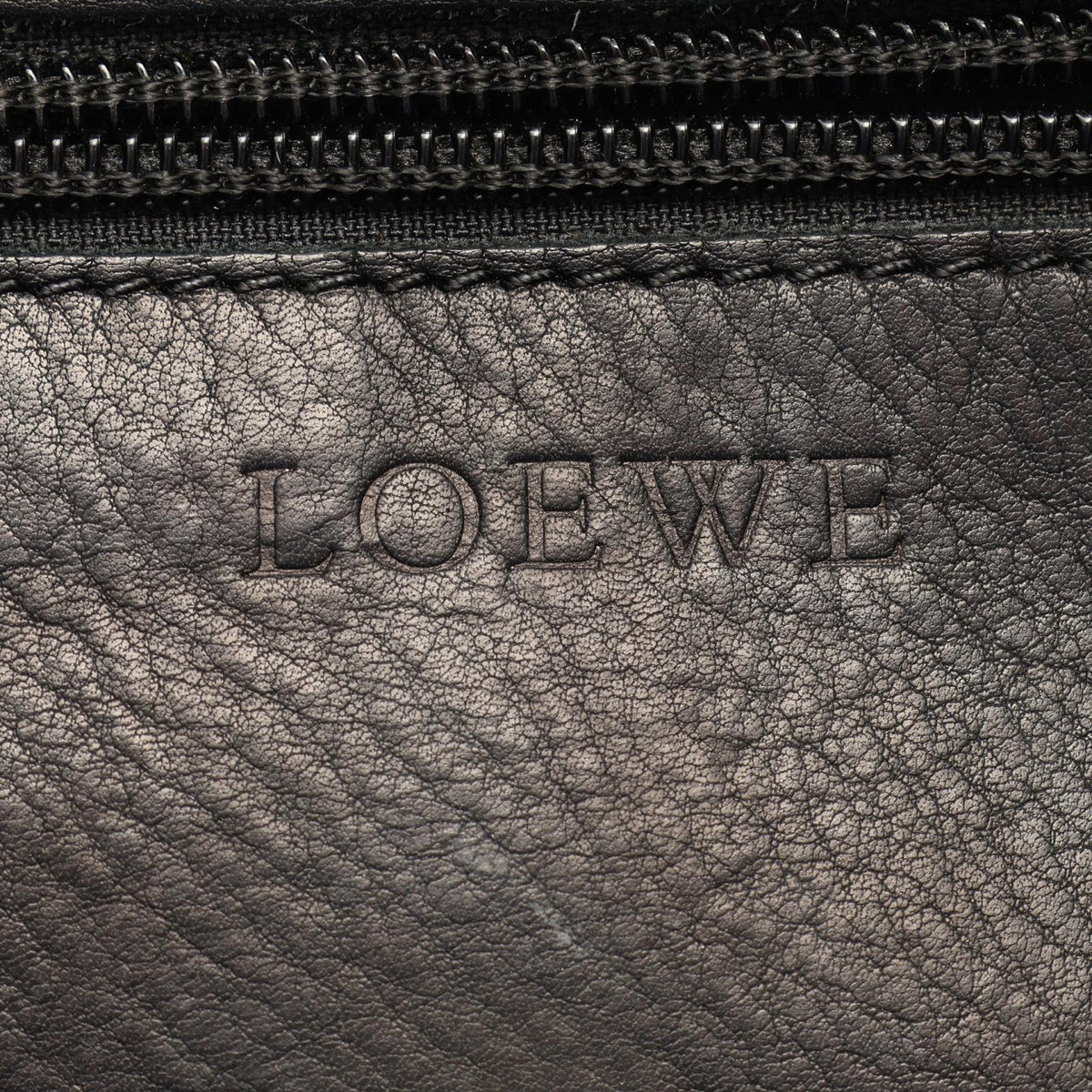 LOEWE anagram Shoulder Bag Black Suede leather 2101220127695