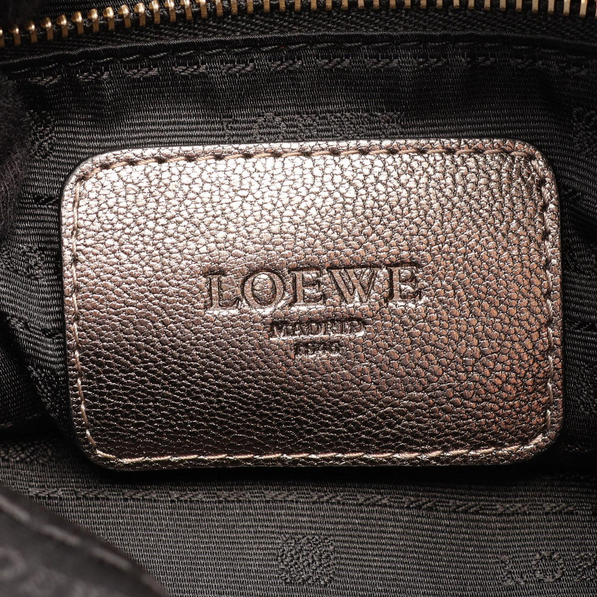 LOEWE Anagram Metallic Maia 2WAY Shoulder Bag Gold leather 2101220116811