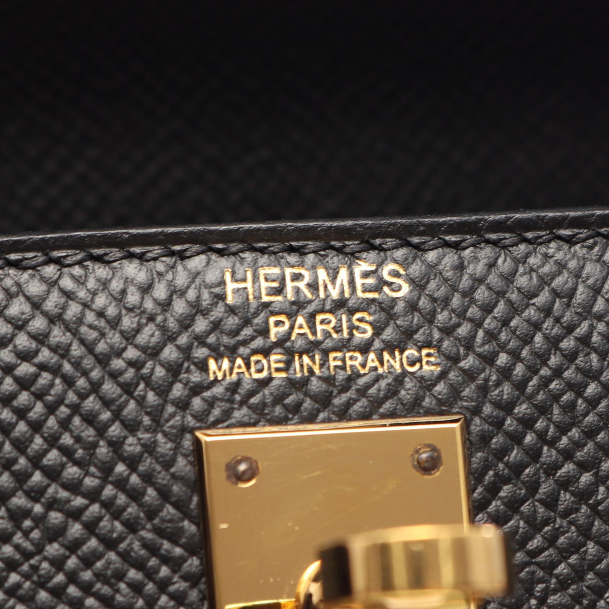 HERMES Kelly 25 (External Stitching) 2-Way Handbag Black Epsom Other Epsom 2120800032815
