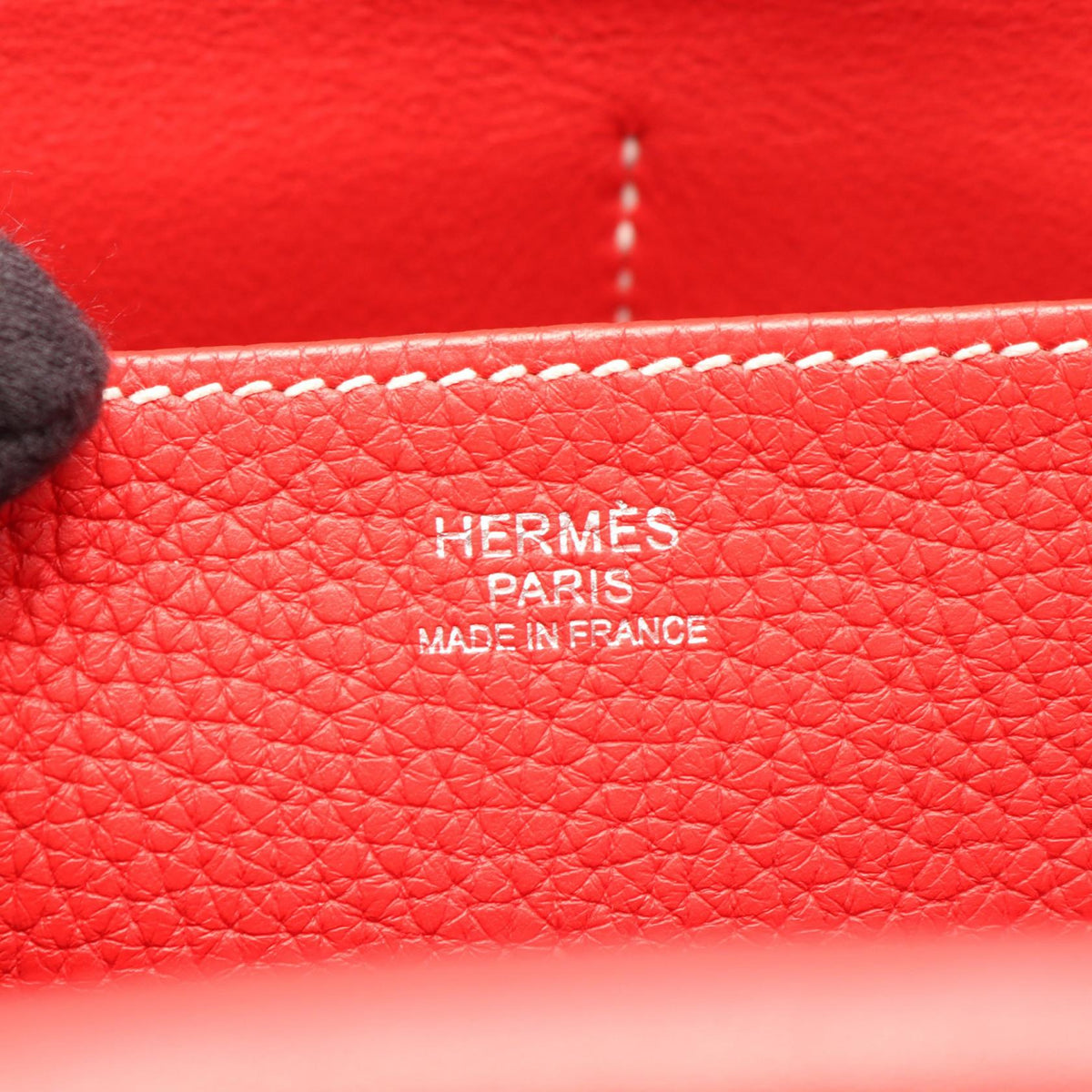 HERMES Halzan31 Rouge tomate 2WAY Handbag Red Togo leather Other Togo leather 2101220055455