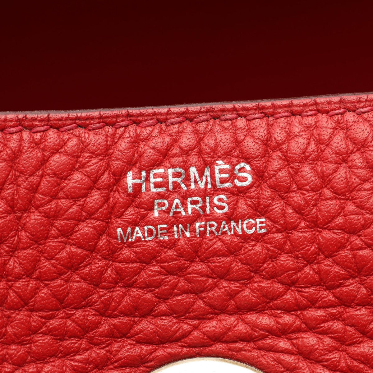 HERMES Lindy 30 Vermillon Shoulder Bag Red Taurillon Clemence Other Taurillon Clemence 2101220055448