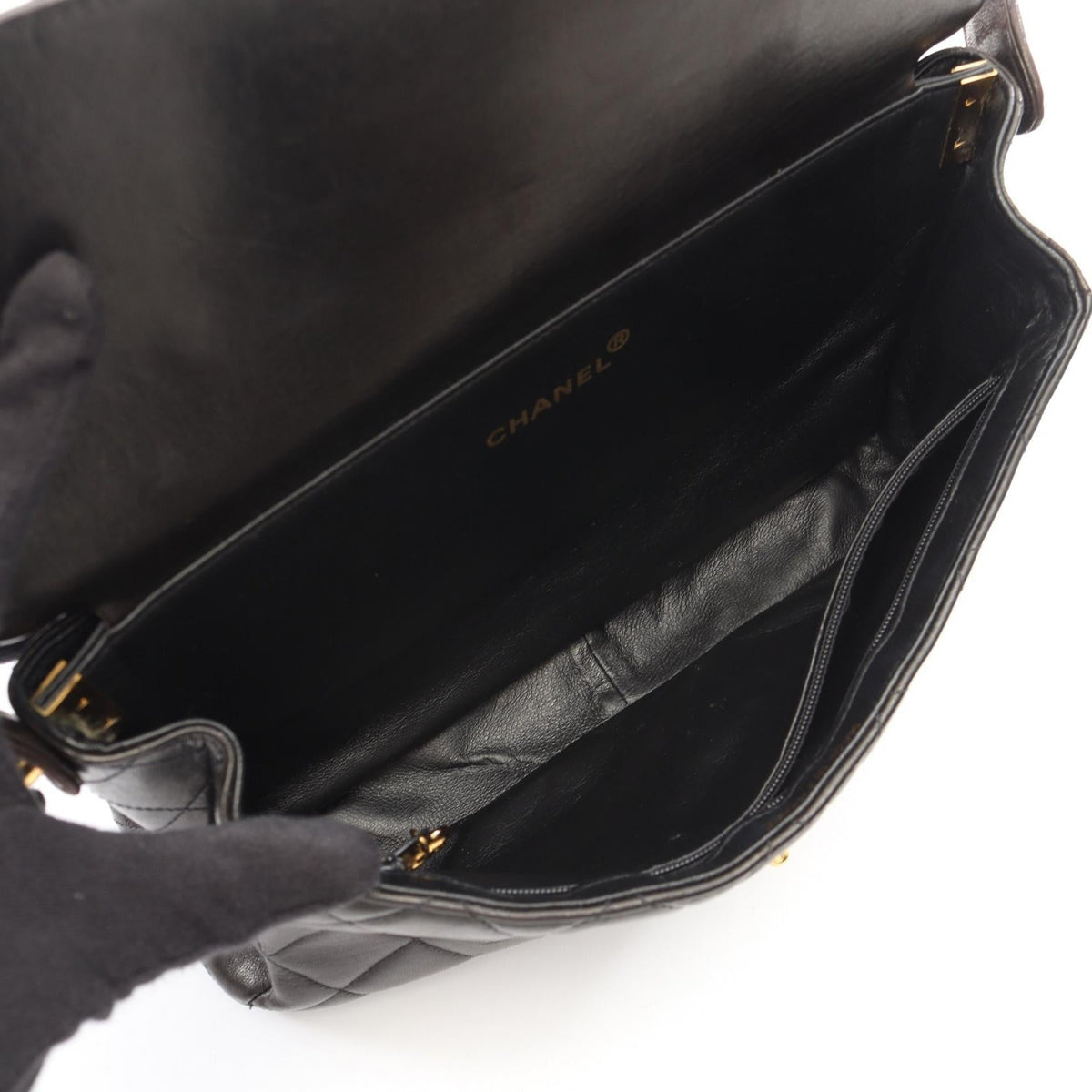 CHANEL Black Matelasse W Face Lambskin (sheep leather) 2101220060411
