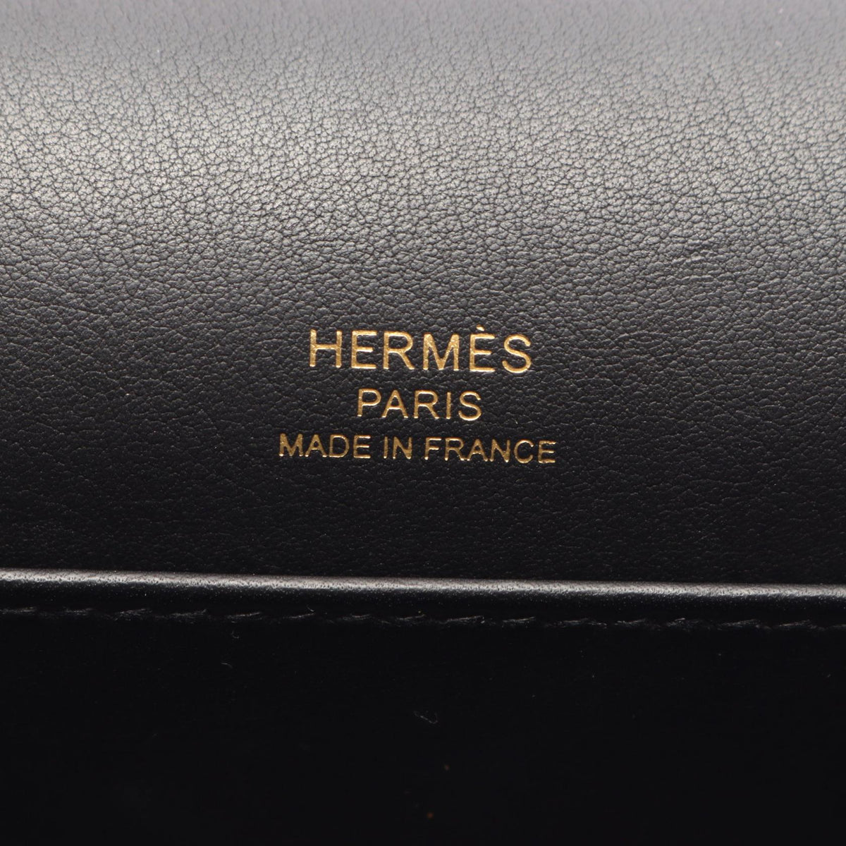 HERMES Geta Shoulder Bag Black Chevre leather Chevre 2101220117962