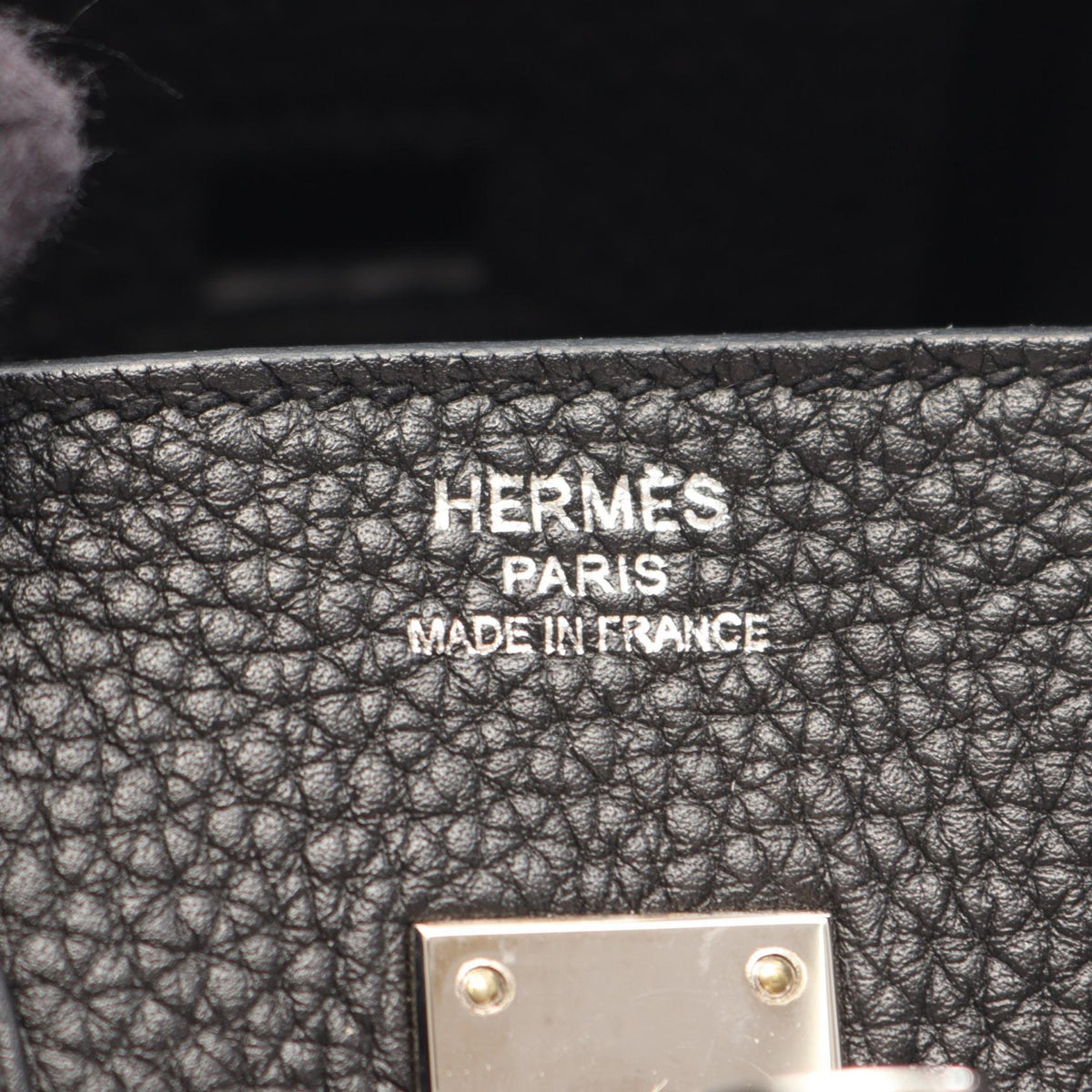 HERMES Birkin 25 Handbag Black Togo leather leather Togo leather 2104102534147