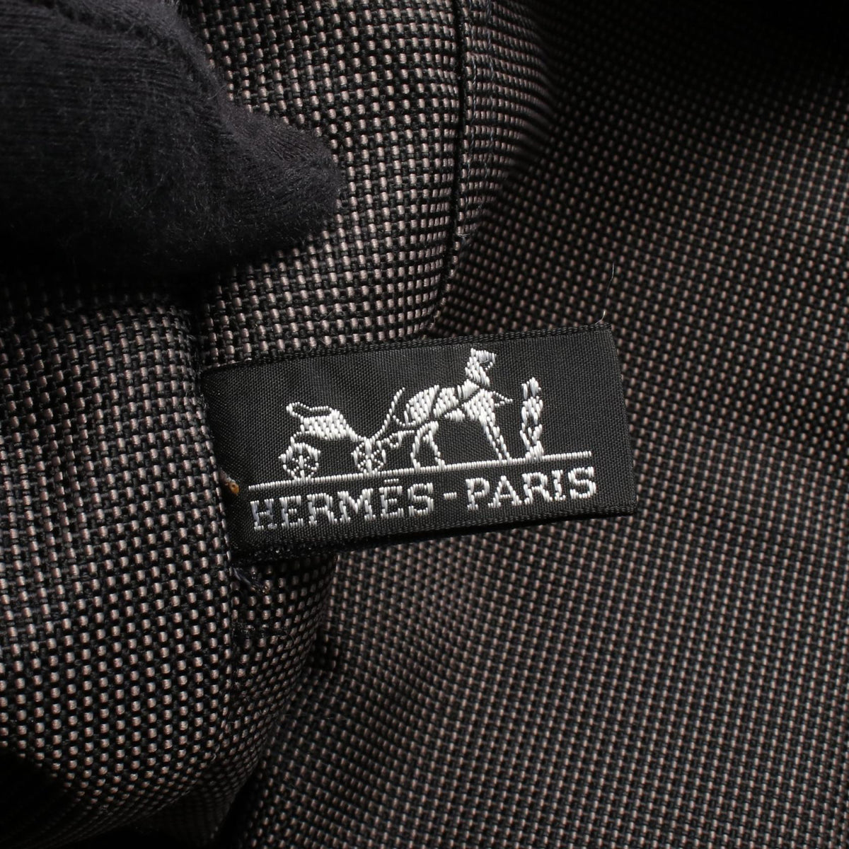 HERMES HerlineMM Tote Bag Gray Nylon 2101220110277