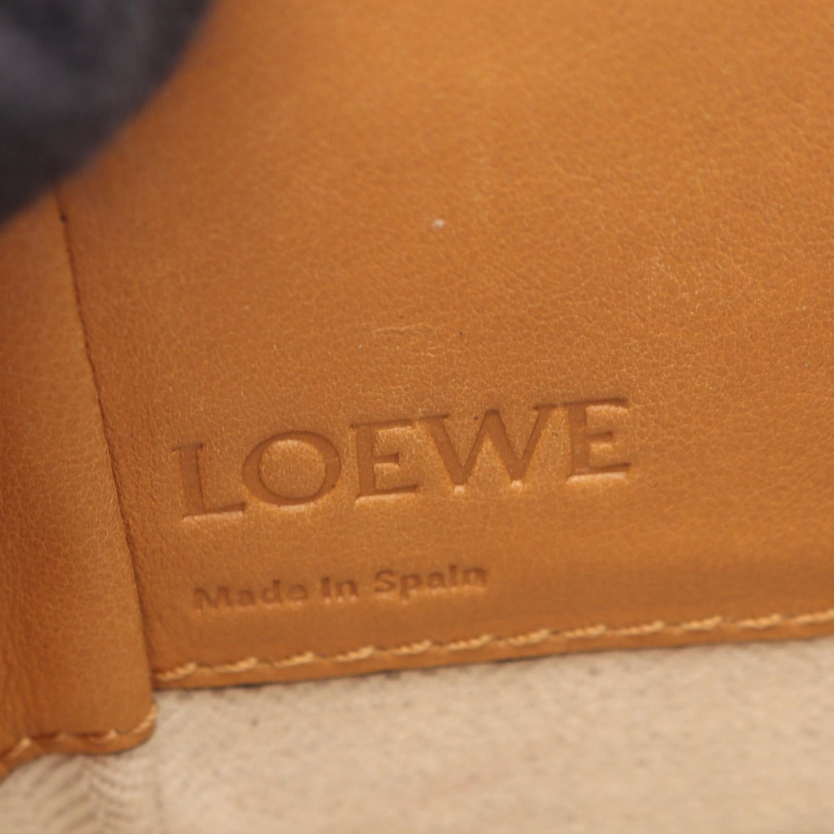 LOEWE Hammock Drawstring Bag Mini 2WAY Handbag Brown leather 2101219957814