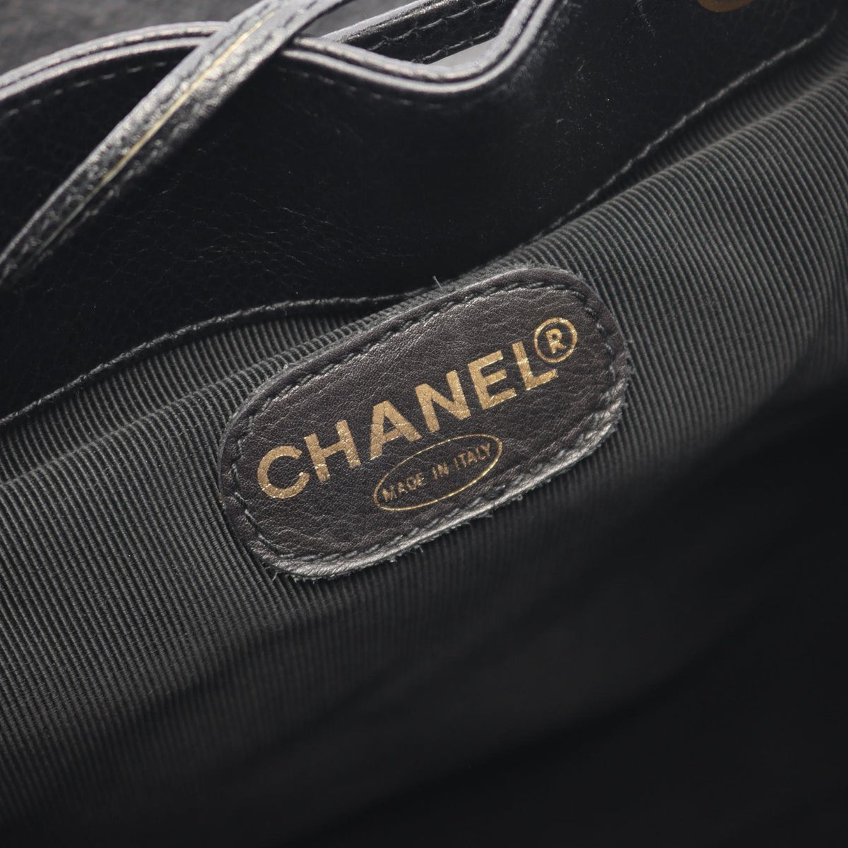 CHANEL Black Triple COCO Mark Grained Calfskin leather 2101219606958