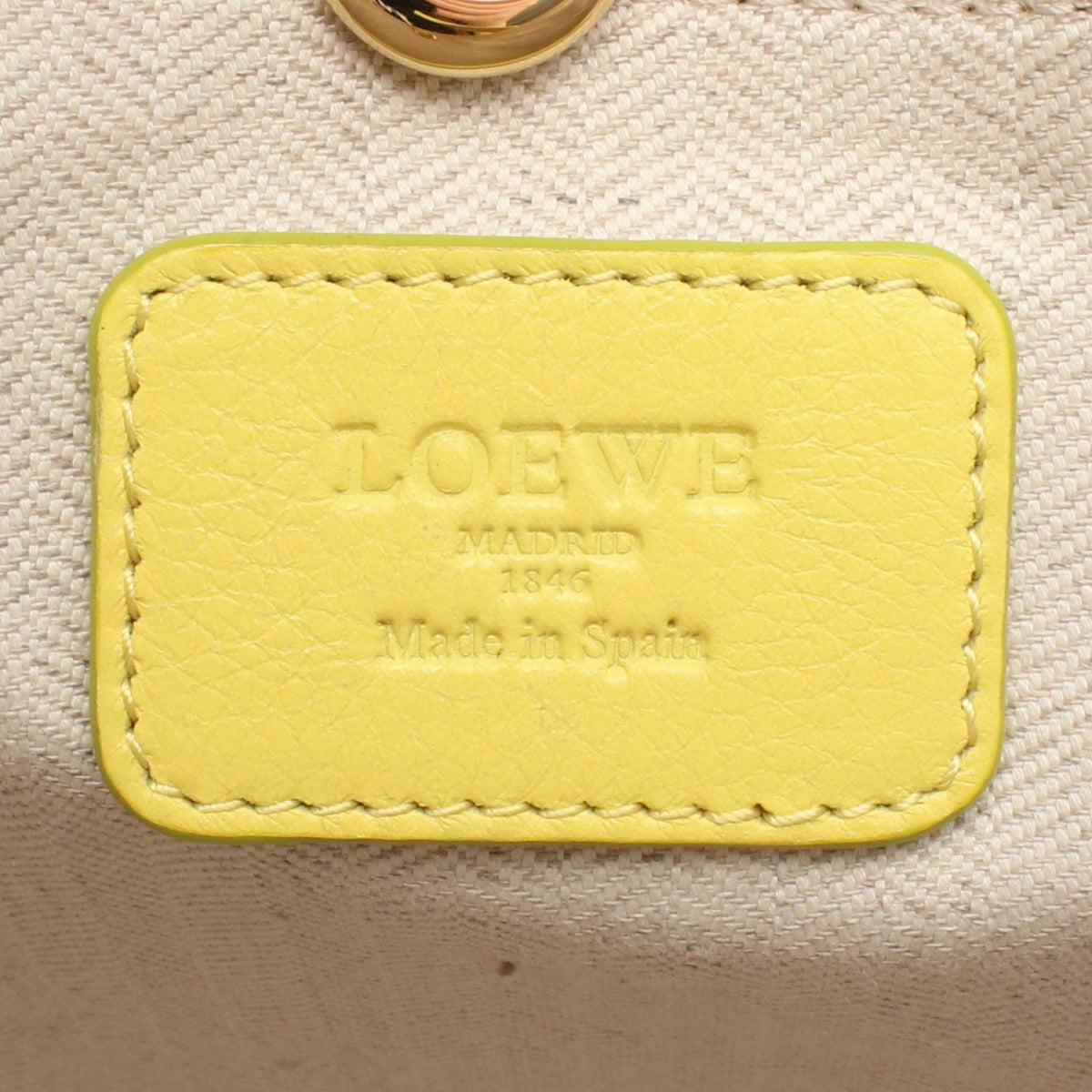 LOEWE HERITAGE SMALL Tote Bag Yellow leather 2101220058036