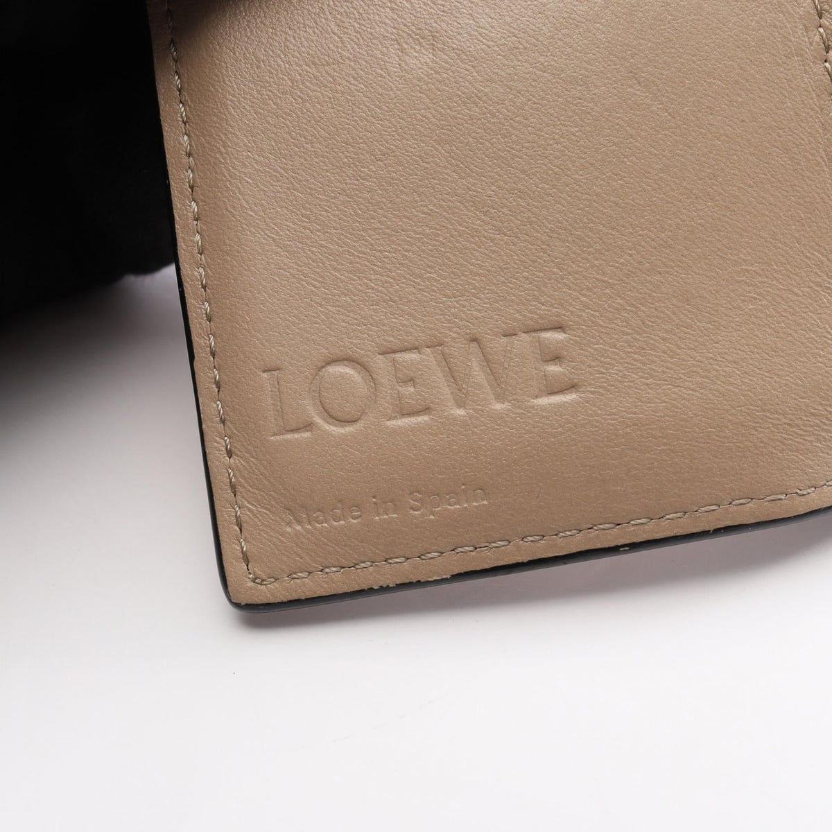 LOEWE Anagram Trifold Tri-fold wallet Beige leather 2120900132835