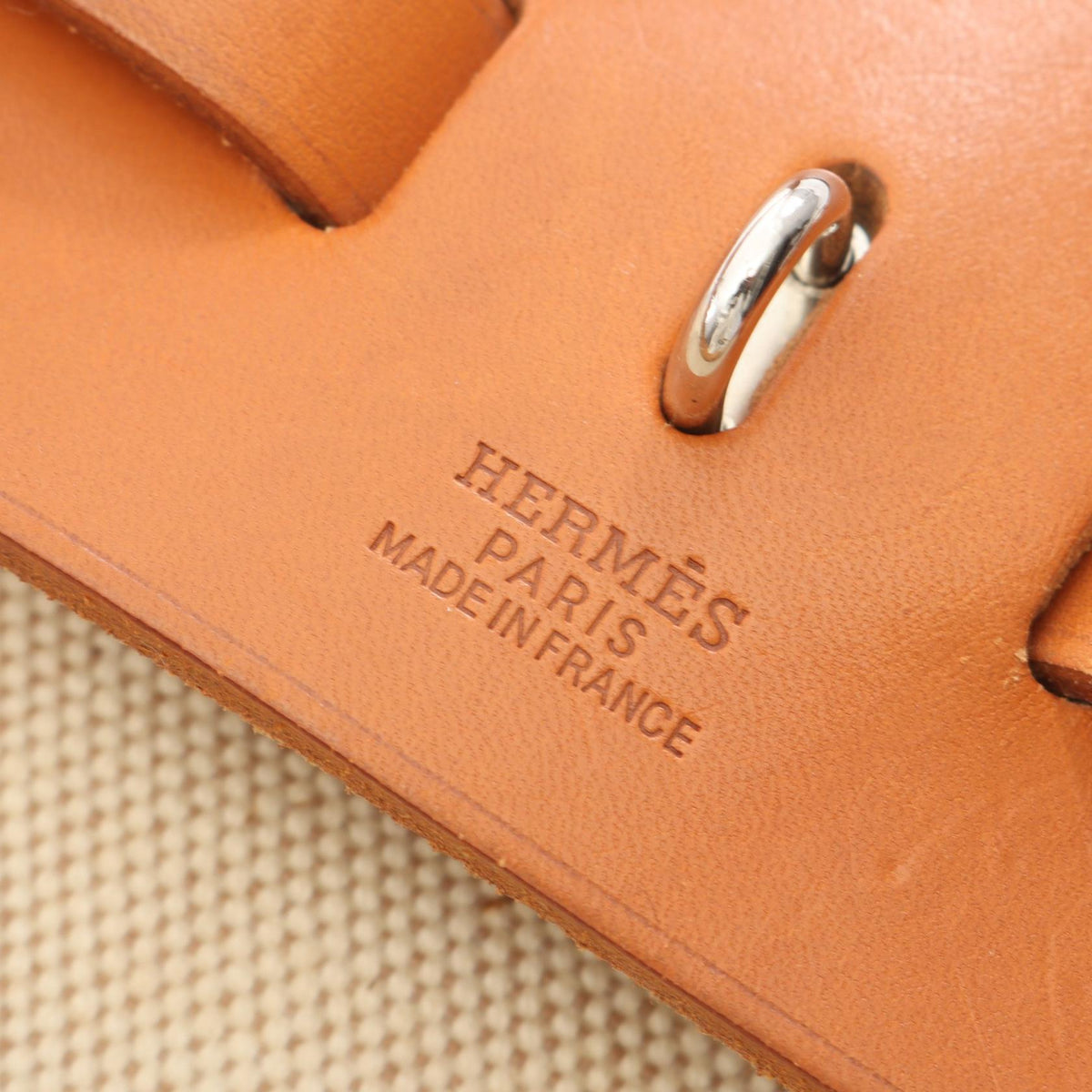 HERMES Ailebag MM Ecru Natural 2WAY HandbagBeige Beige Beige/Brown Toile H Other Toile H / Vache leather Hunter 2101220125622