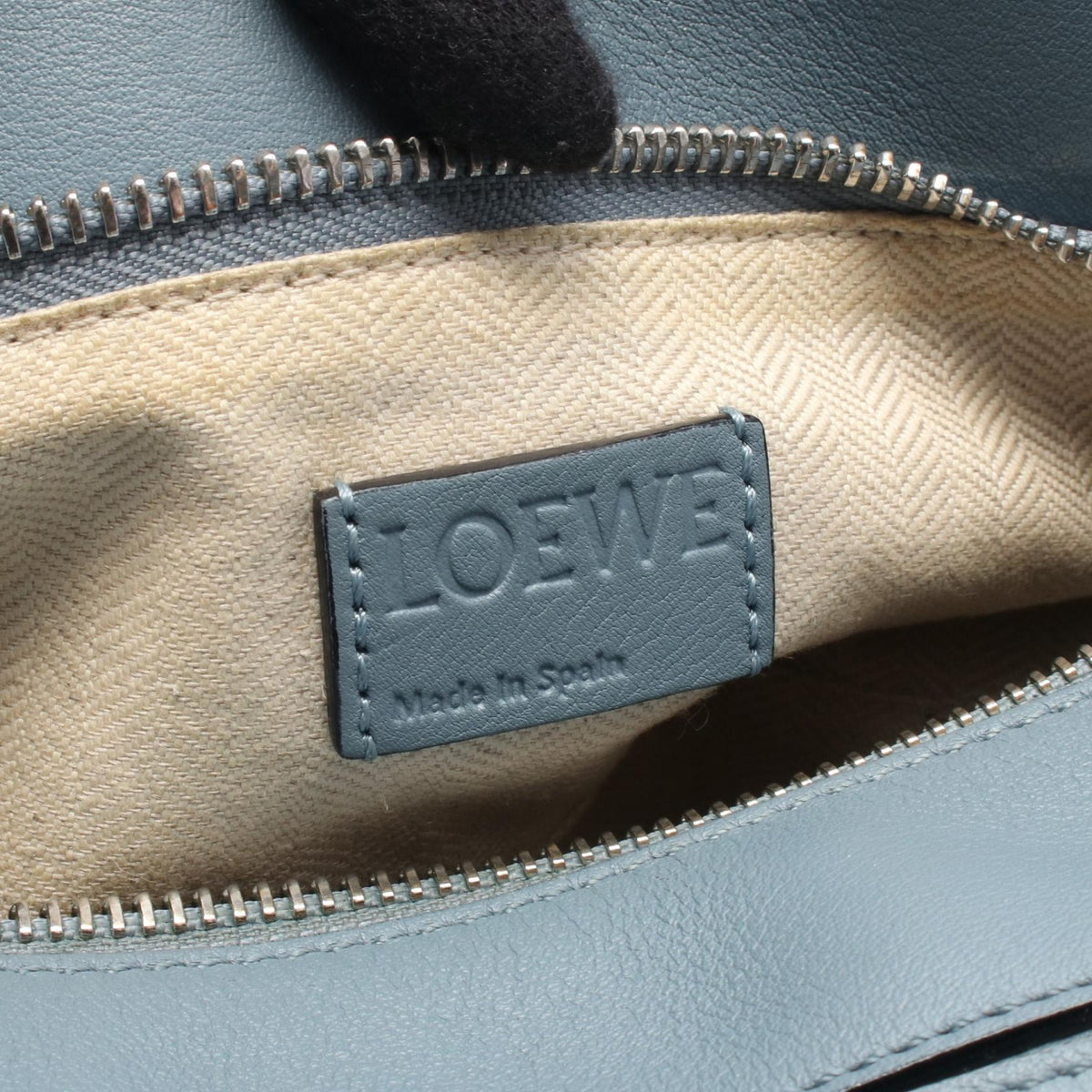 LOEWE PUZZLE BAG SMALL (2-Way) Handbag Blue leather 322.30.S21 2101220131906