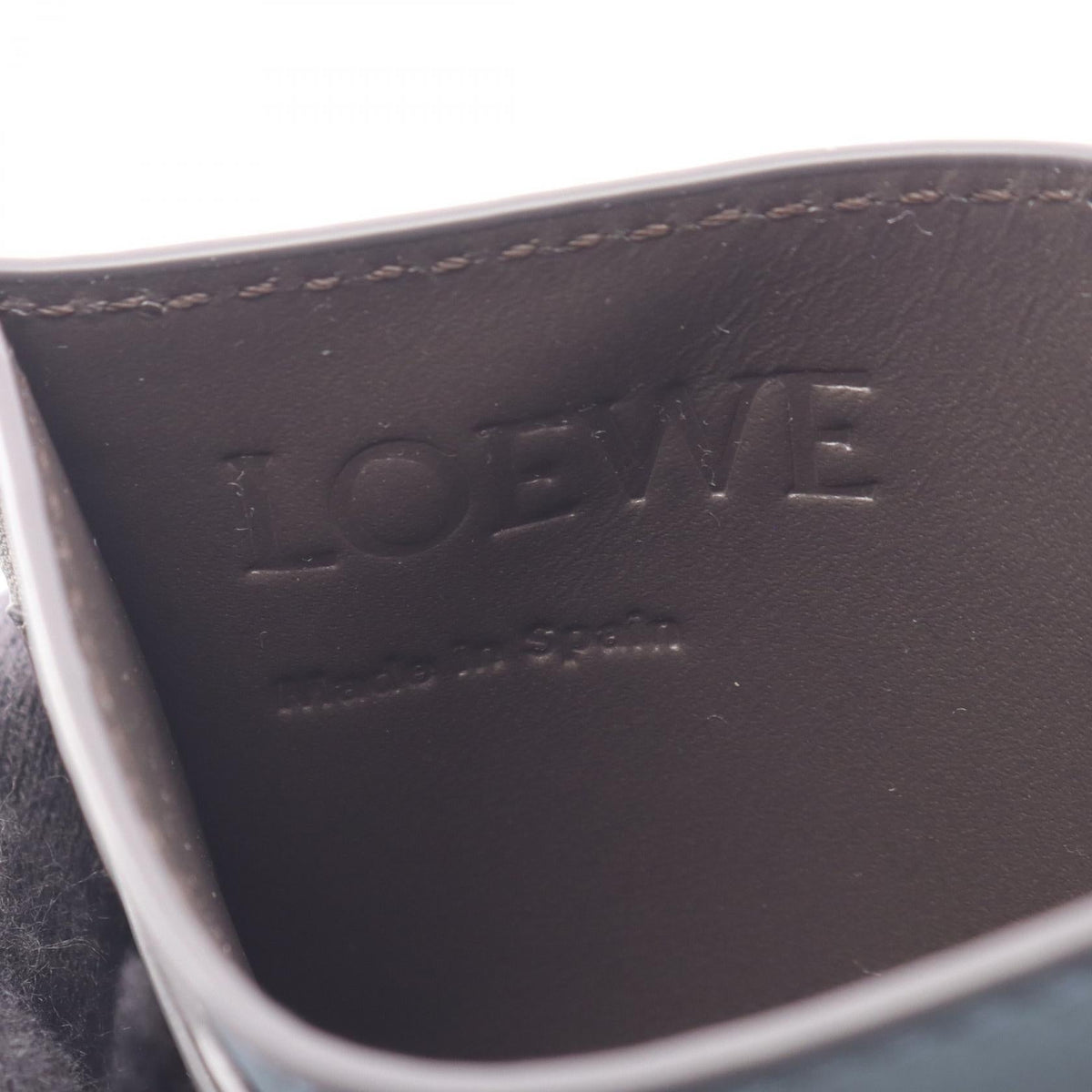 LOEWE puzzle plain card holder Card Case Brown/Beige/Blue leather C510Q77X050679 2101220148553