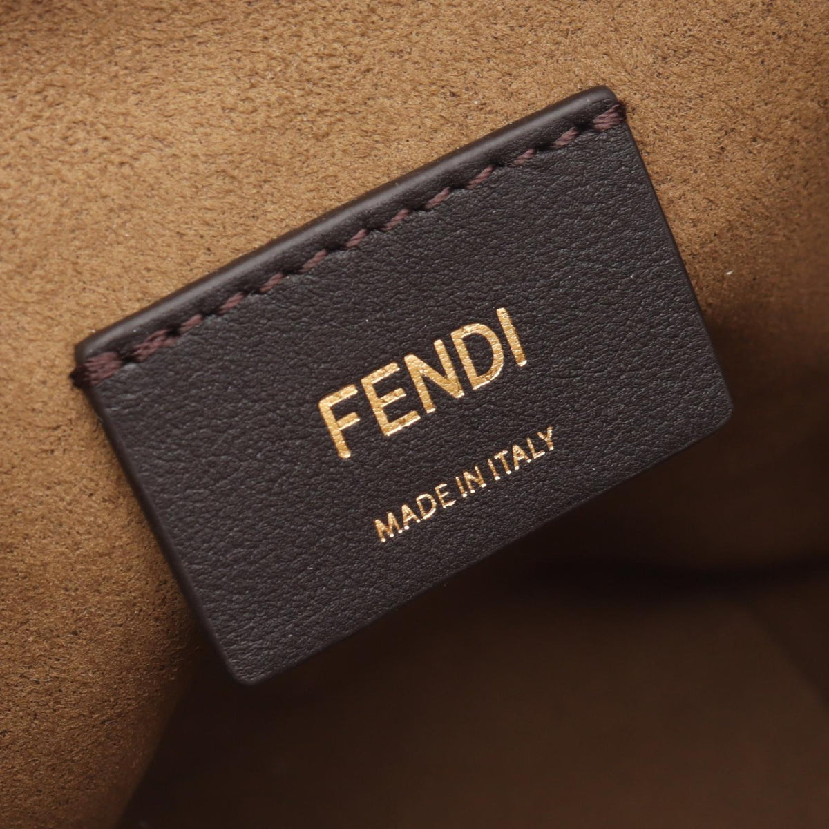 FENDI Mini Montrezor 2WAY Handbag Gray leather Fabric 8BS093AT14F19P8 2101220143244