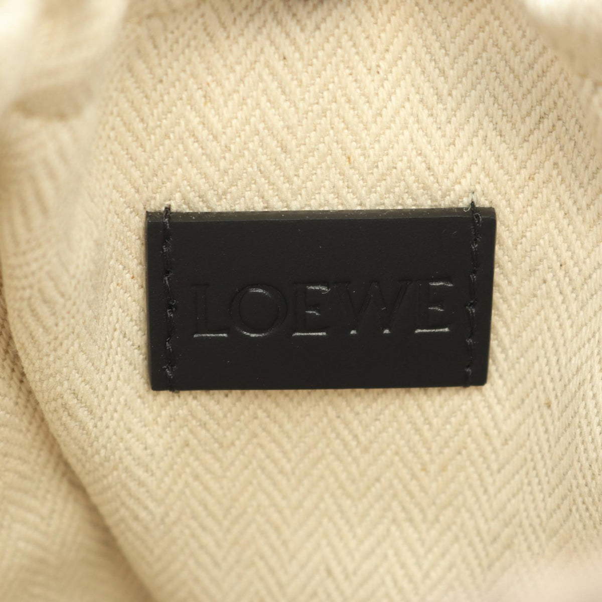 LOEWE Blade Pocket Shoulder Bag Khaki/Black leather Raffia C630IMBX020528 2101220158842