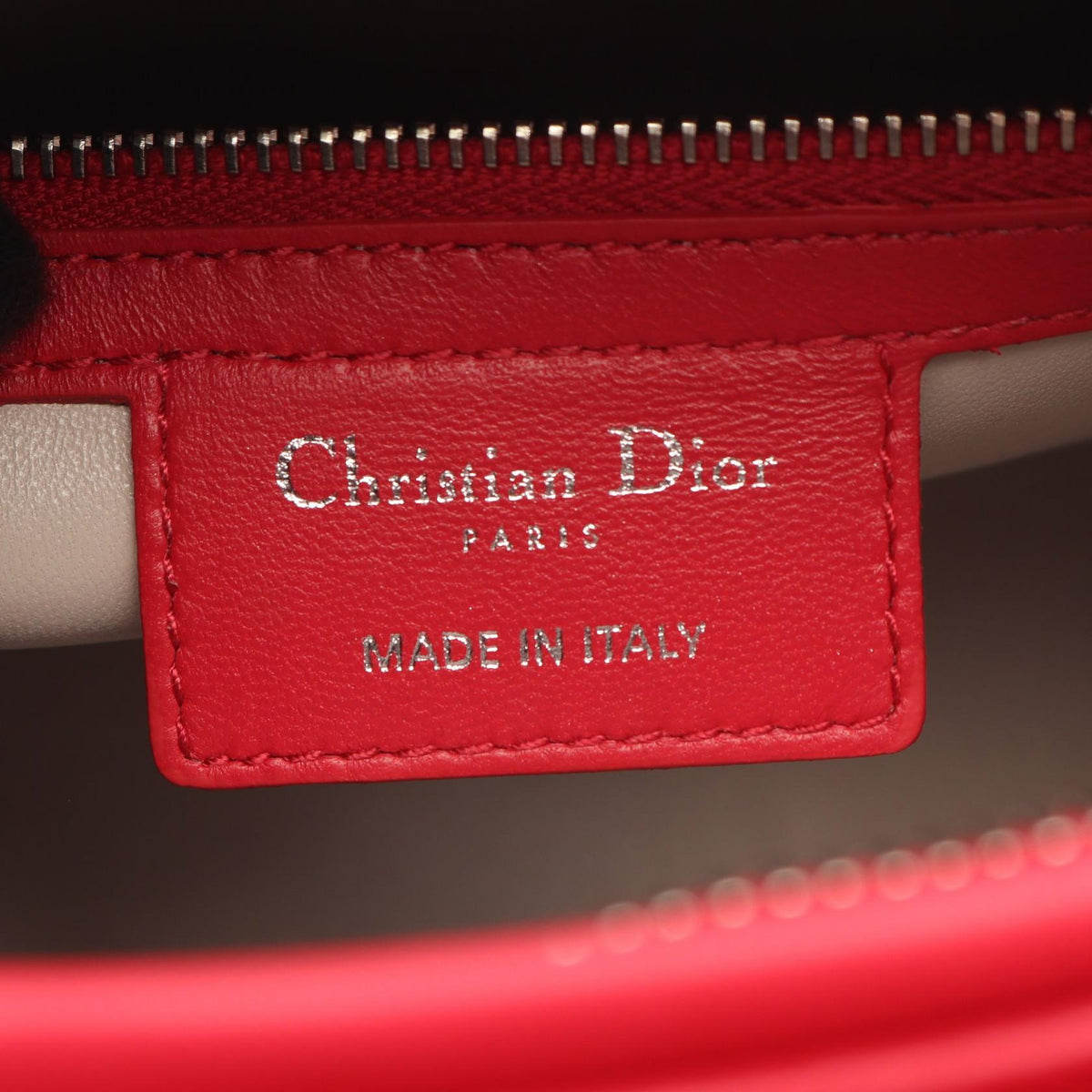Dior Lady Christian Dior Large Cannage 2WAY Handbag Pink/Gray leather 2101220147709