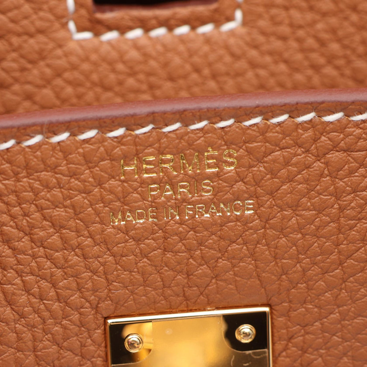 HERMES Birkin 25 Gold Handbag Brown Togo leather Other Togo leather 2104102535496