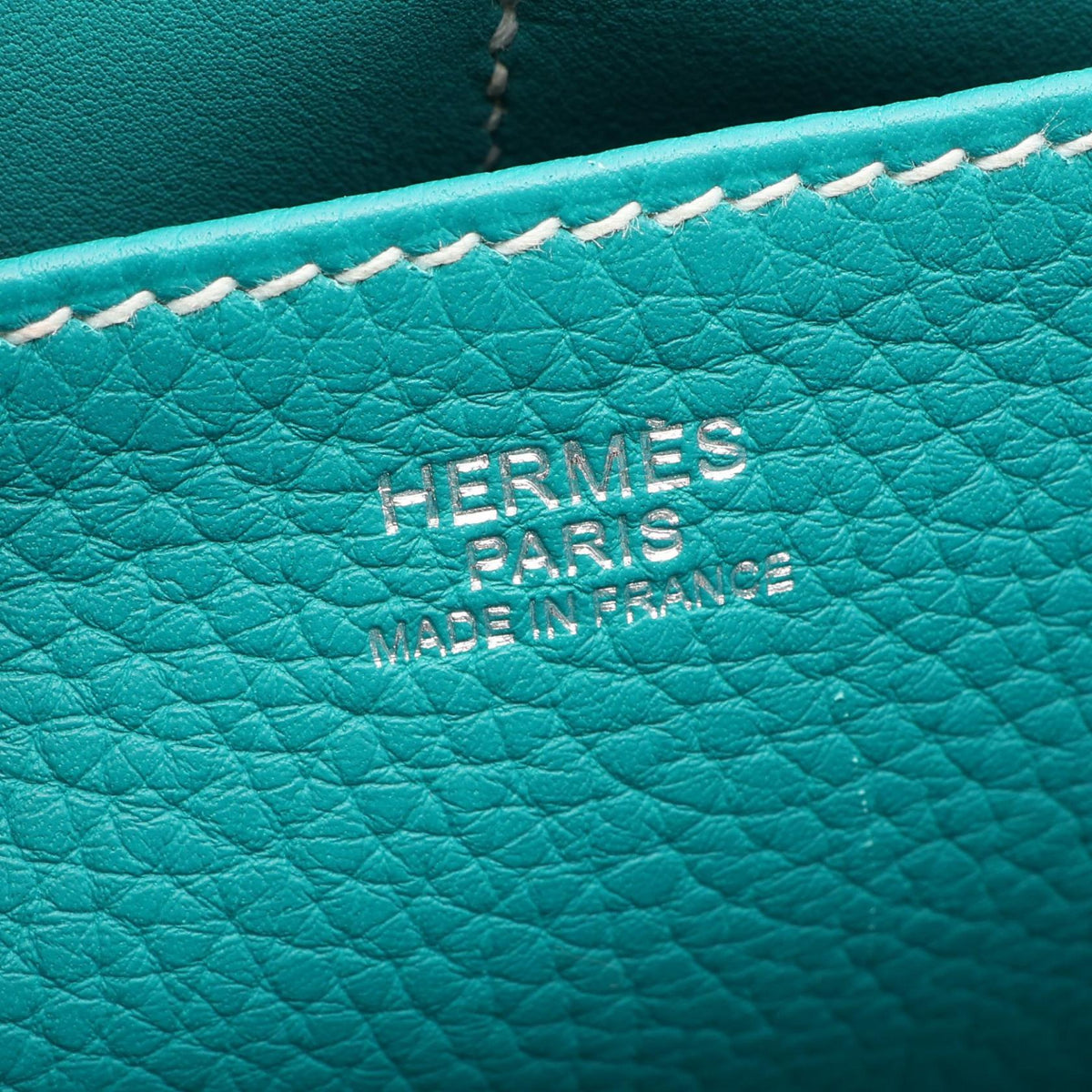 HERMES Halzan31 2WAY HandbagBlue paon Blue paon Green Taurillon Clemence leather Taurillon Clemence 2104102534369