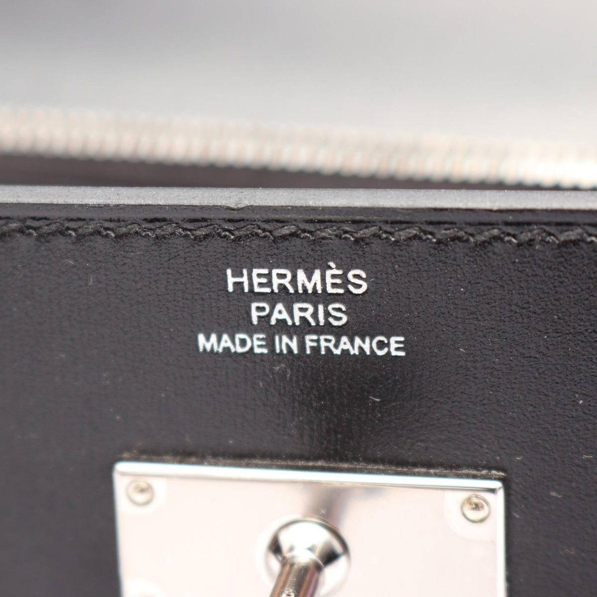 HERMES Kelly Long To Go (External Stitching) Shoulder Bag Black Box calf leather Calfskin (cowhide) 2104102534659