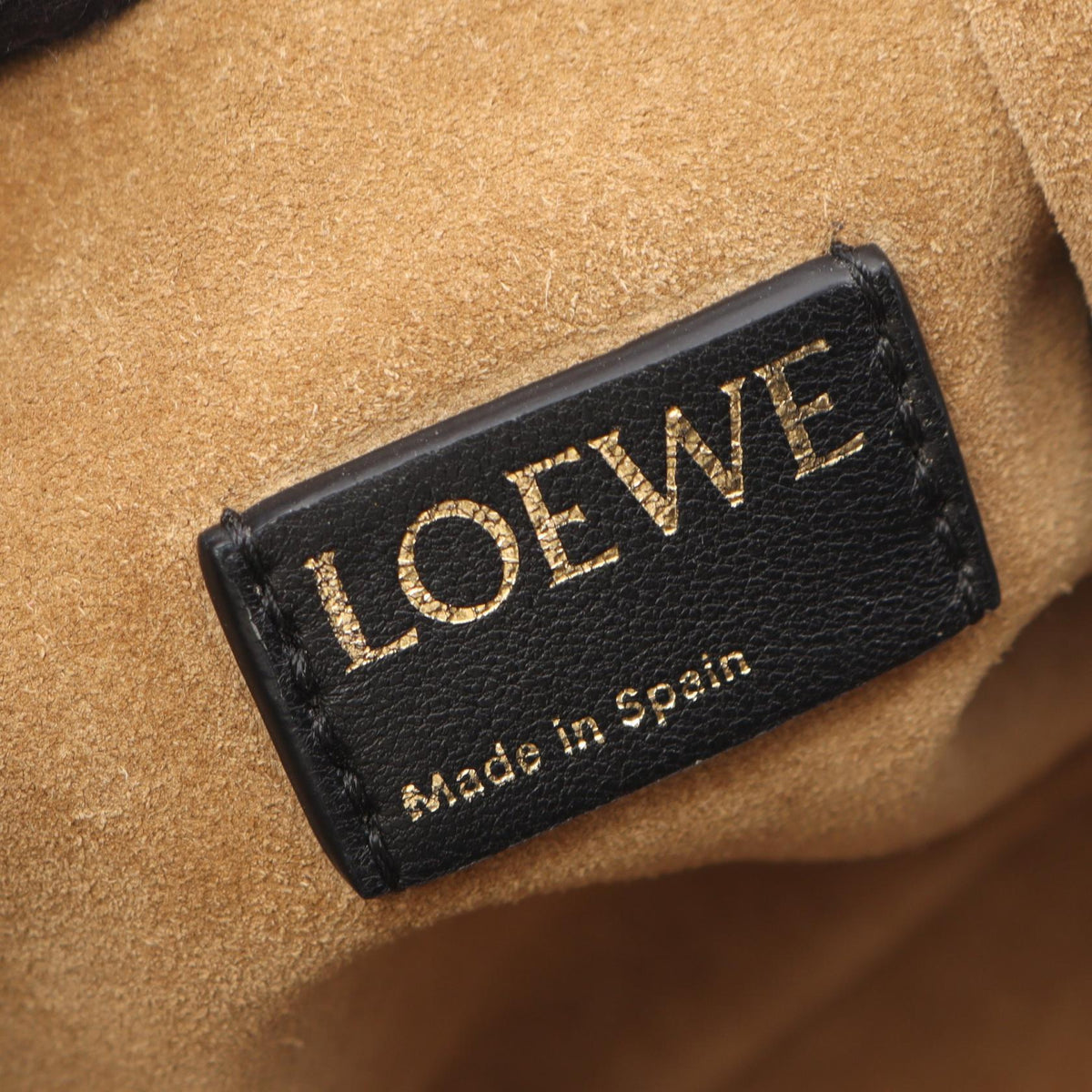 LOEWE Flamenco Purse 2WAY Handbag Black leather A411FCRX75 2120100034229