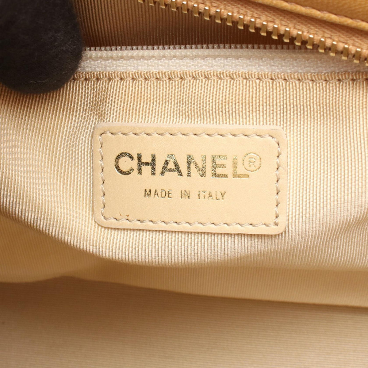 CHANEL Beige Chocolate bar Lambskin (sheep leather) 2101220042677