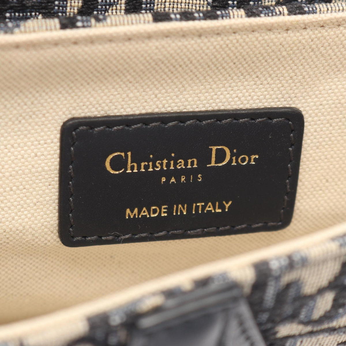 Dior Mini Saddlebag in Oblique Jacquard Handbag Beige/Navy canvas�leather 2101220132118