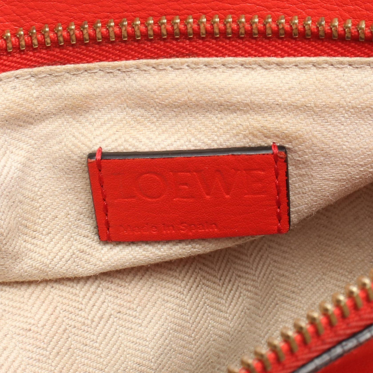 LOEWE PUZZLE BAG SMALL (2-Way) Handbag Red leather 2101220130015