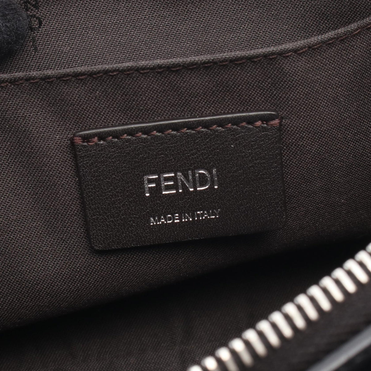 FENDI BY THE WAY MINI 2WAY Handbag Black/Brown leather 8BL145 2120900128951