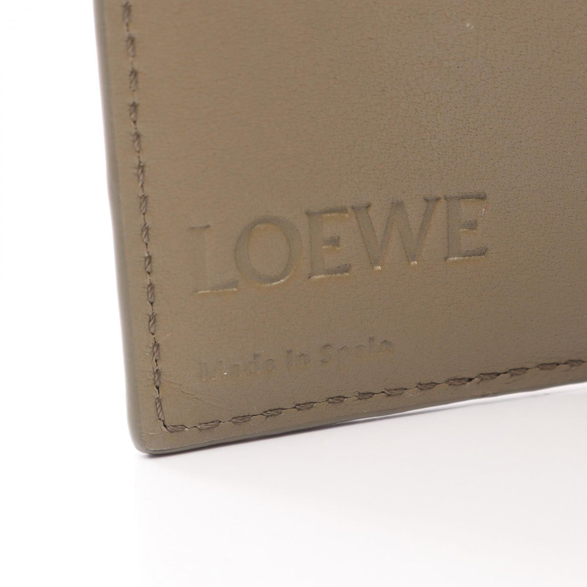 LOEWE Anagram Trifold Wallet Tri-fold wallet Beige leather 2120900136871