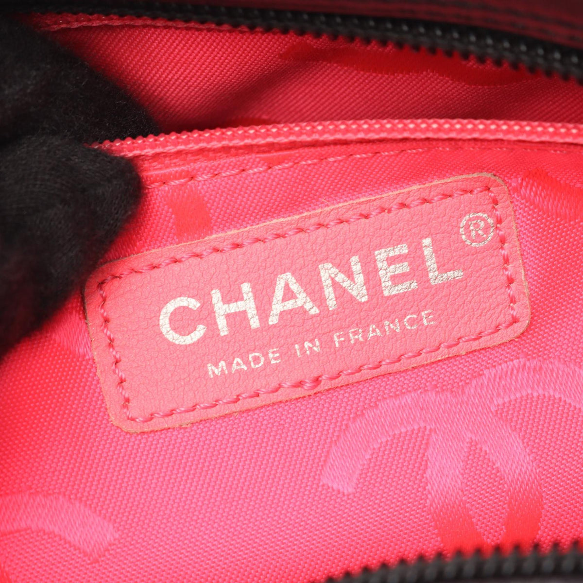 CHANEL Black Cambon line bowling bag leather A25171 2101219989785