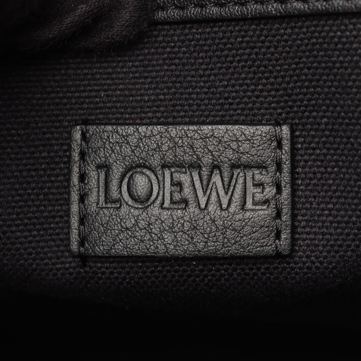 LOEWE Buckle Horizontal Anagram Tote Bag Black/Gray canvas leather 2120900122263