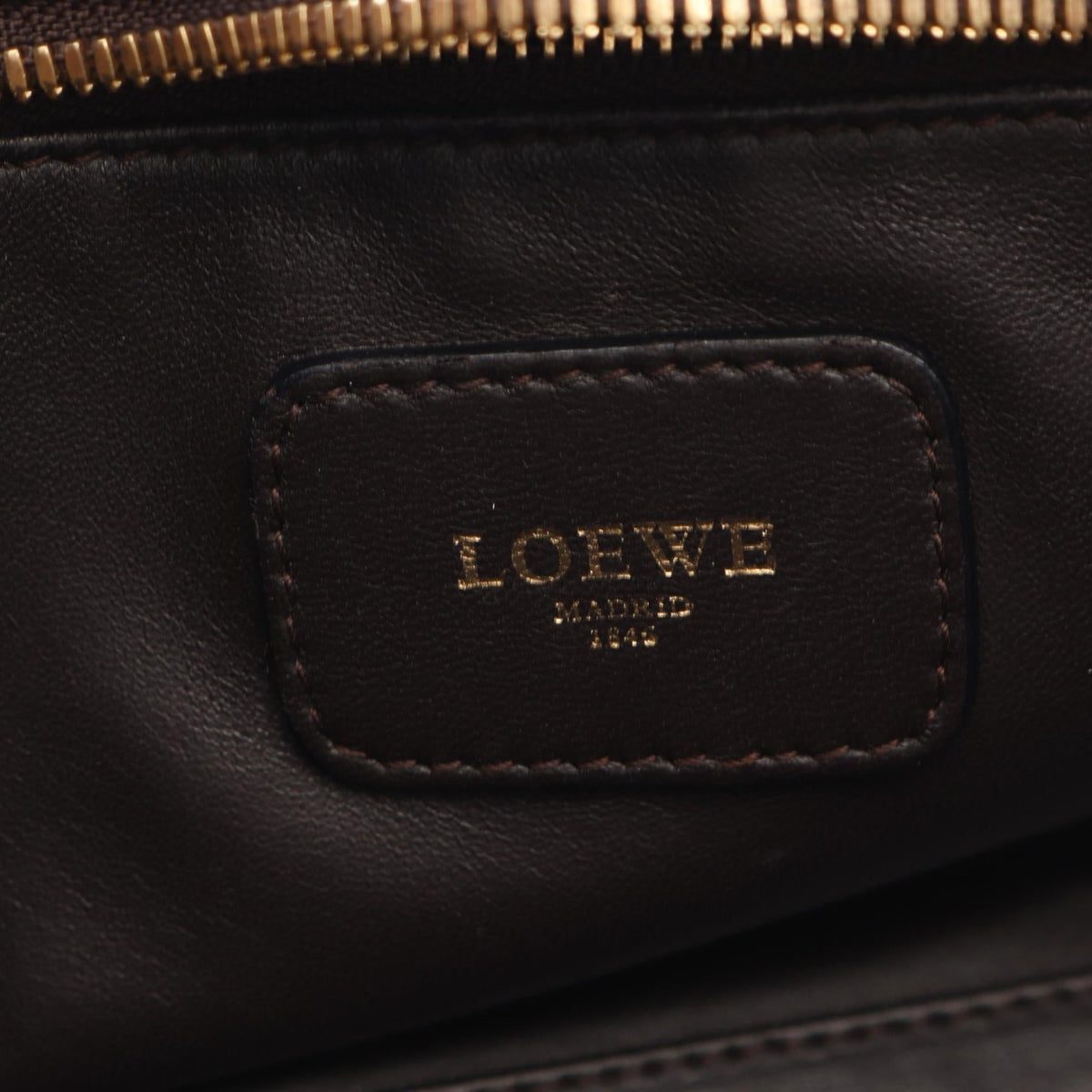 LOEWE Americana 28 Handbag Brown leather 2104102528689