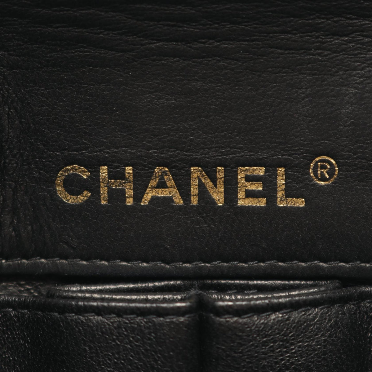 CHANEL Black Chocolate bar Lambskin (sheep leather) 2101219982410