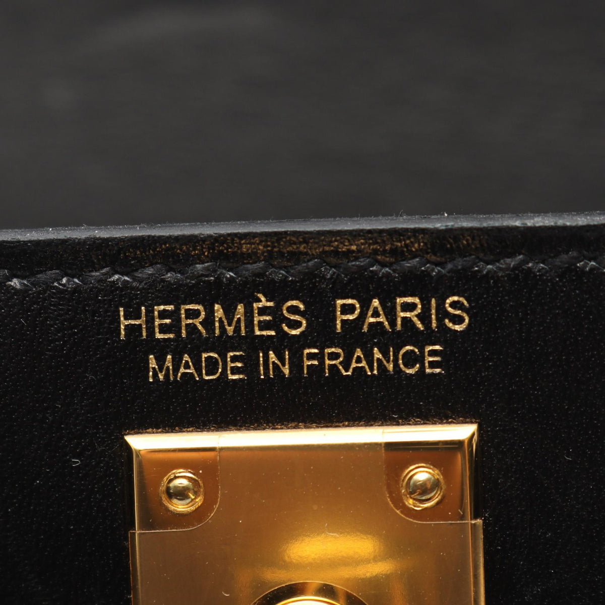 HERMES Mini Kelly 2 2WAY Handbag Black Box calf leather Calfskin (cowhide) 2106800643244