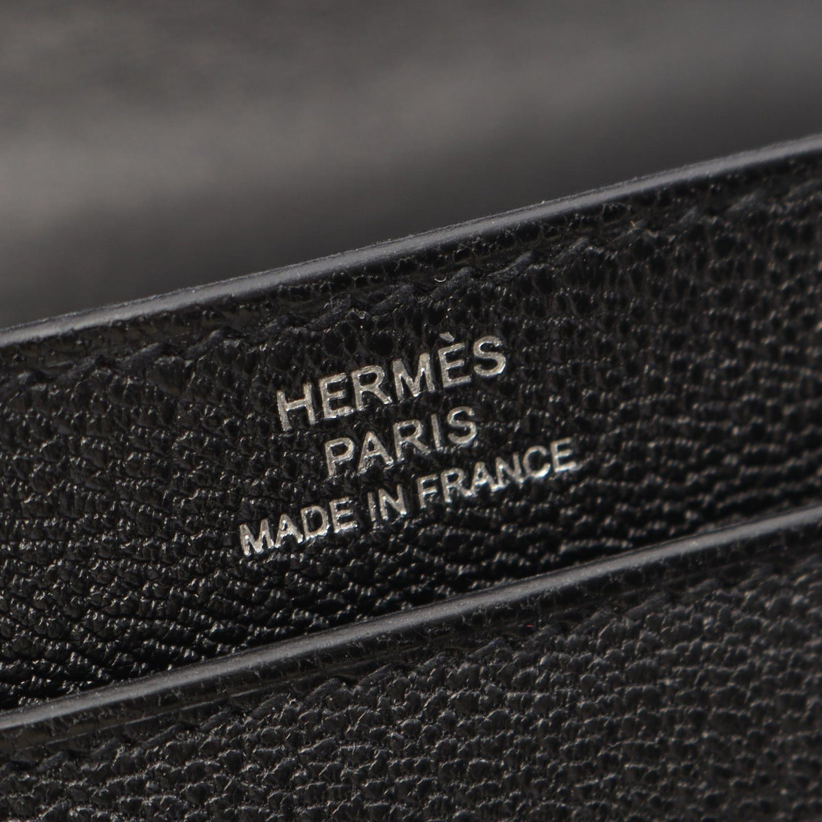 HERMES Velu Mini Shoulder Bag Black leather Chevre Shamquila 2101220055219