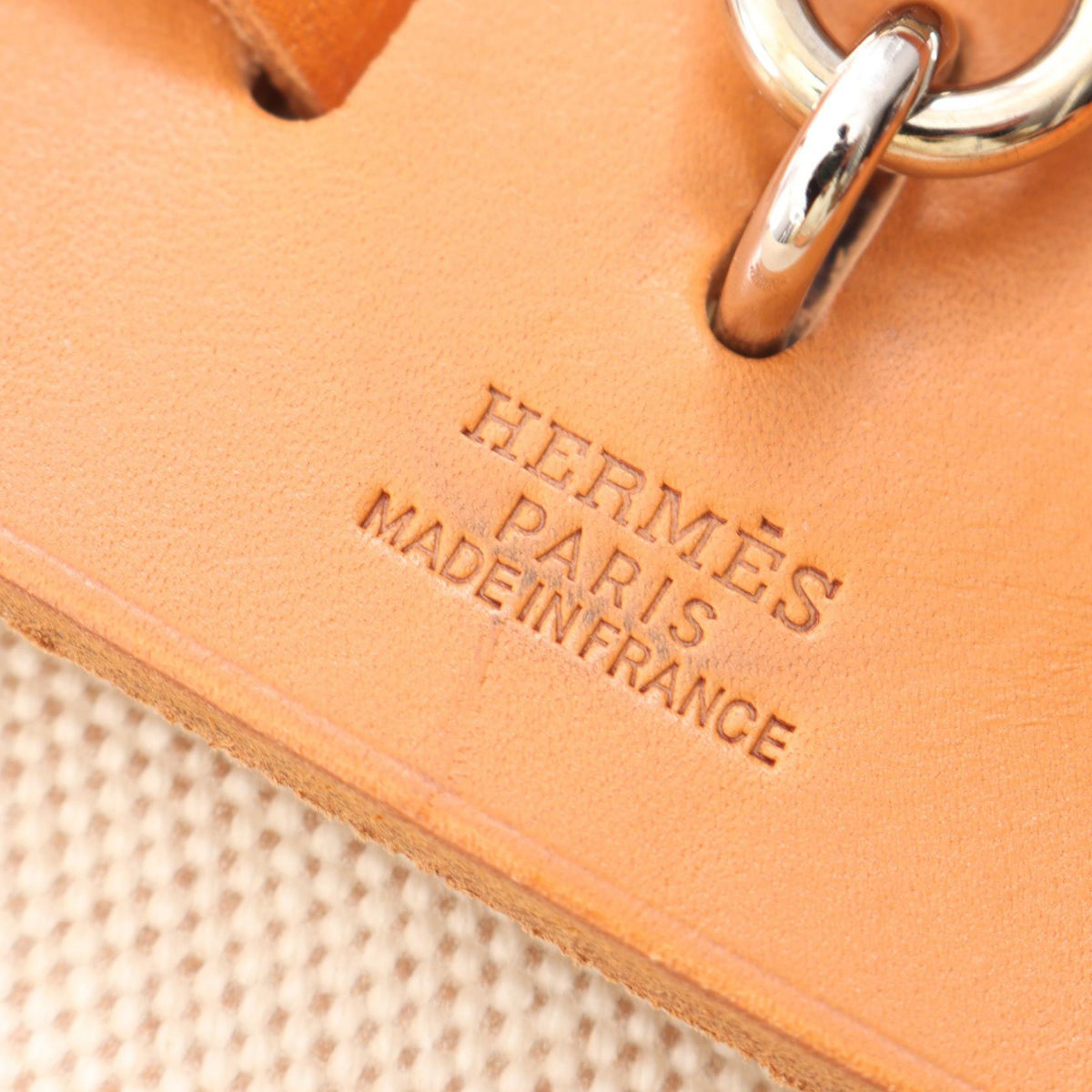 HERMES Ailebag Ad PM Ecru Natural Rucksack BackpackBeige Beige Beige/Brown Toile H Other Toile H / Vache leather Hunter 2101220061531