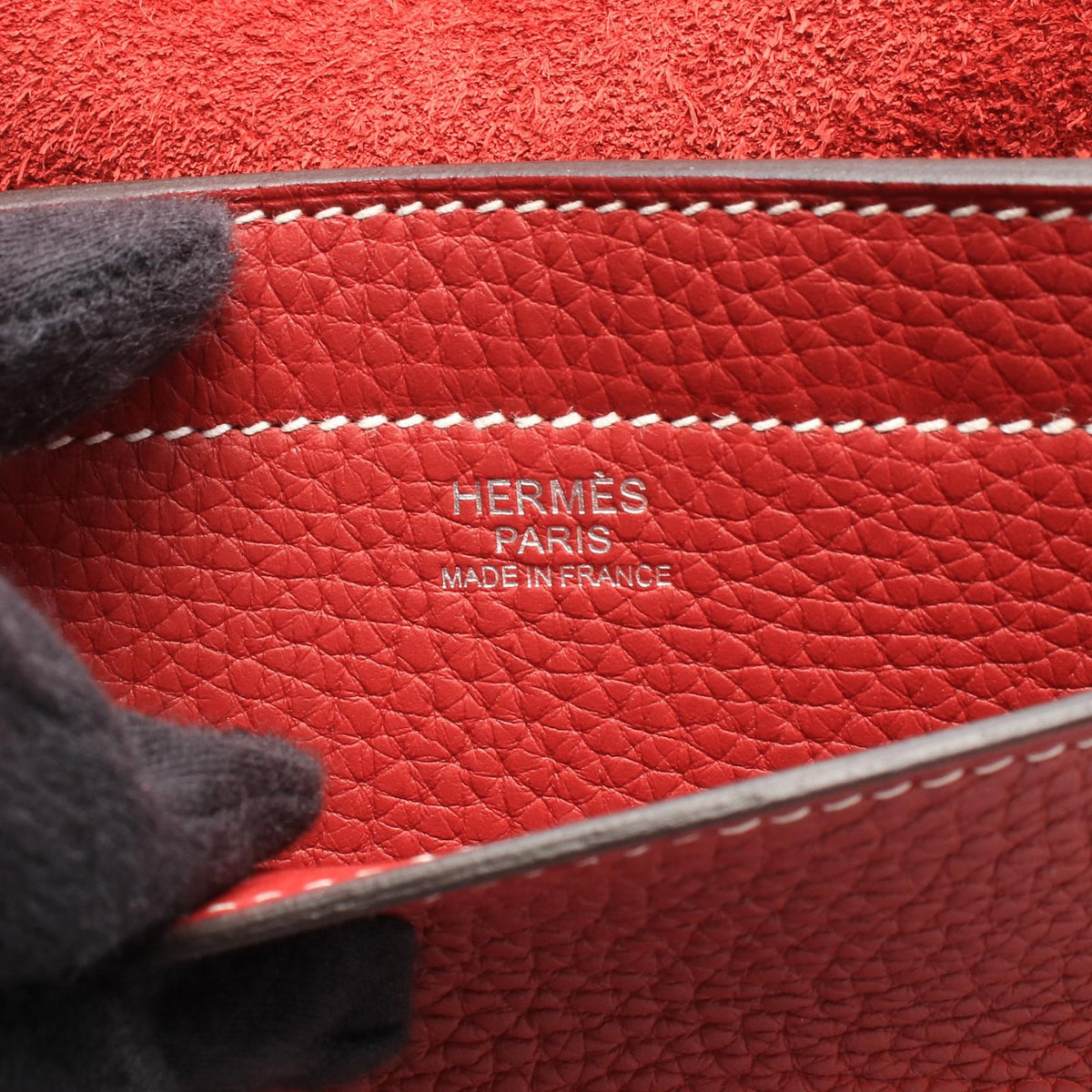 HERMES Cabaserie 31 Rouge grenat Tote Bag Red Taurillon Clemence Other Taurillon Clemence 2101220062743