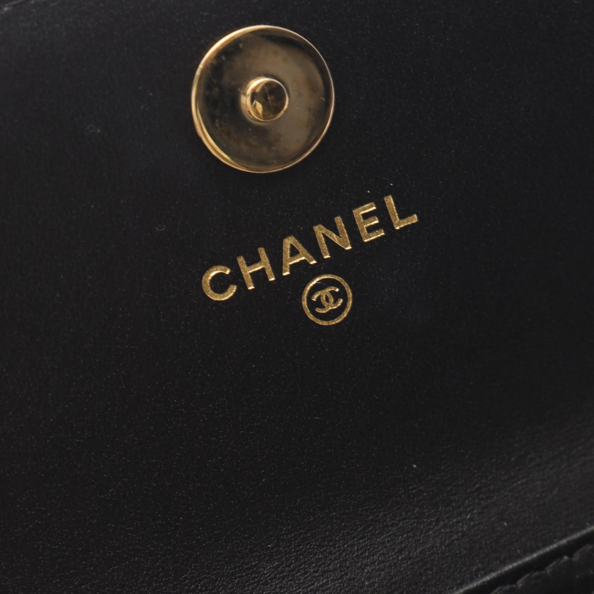 CHANEL Black Matelasse Pearl Chain Lambskin (sheep leather) 2101220132194