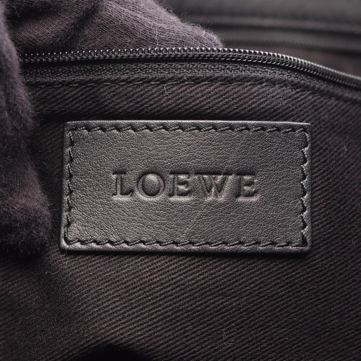 LOEWE Crown Logo Tote Bag Black leather 2101220115944